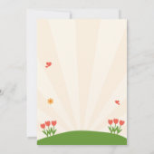 Grüne Illustrierte Muttertag einladen Einladung (Rückseite)