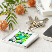 GRÜNE IM HERZEN Öko umweltfreundlich Retro Schlüsselanhänger (Seite)