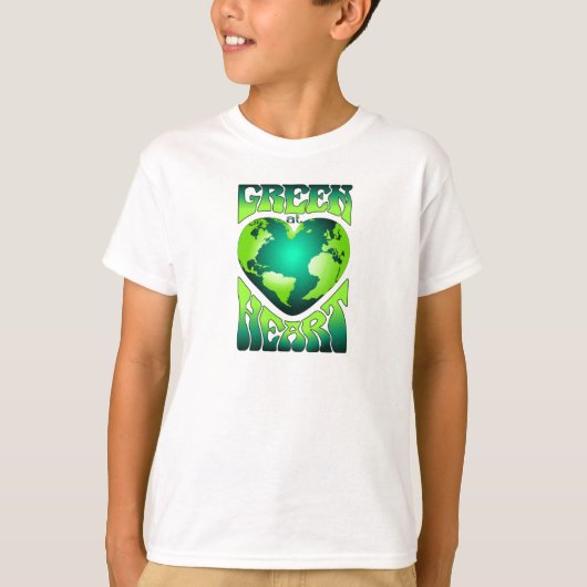 GRÜNE IM HERZEN Öko umweltfreundlich Retro T-Shirt (Vorderseite)