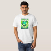 GRÜNE IM HERZEN Öko umweltfreundlich Retro T-Shirt (Vorne ganz)