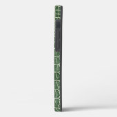 Grüne Imitat Krokodile Leder Personalisierter Name Case-Mate iPhone Hülle (Rückseite / Links)