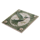 Grüne Imitate im Jugendstil Hummingbird R Fliese (Seite)