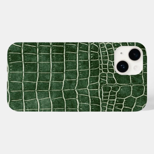 Grüne Imitate Krokodil Case-Mate iPhone Hülle (Rückseite (Horizontal))