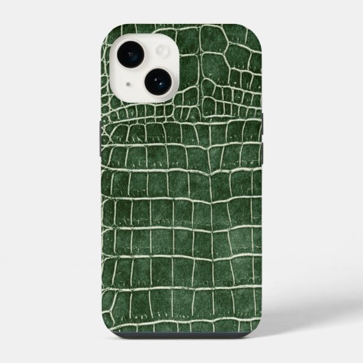 Grüne Imitate Krokodil iPhone Hülle (Rückseite)