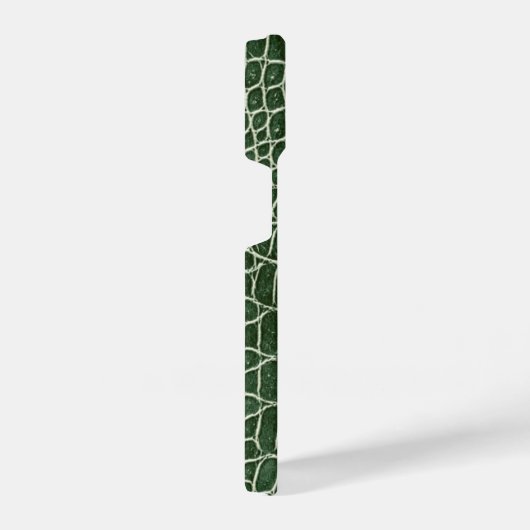 Grüne Imitate Krokodile Leder iPhone Hülle (Rechte Seite)
