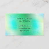 Grüne Imitate Marmorstruktur natürliche Visitenkarte (Rückseite)