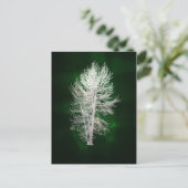 Grüne Imitate-Metallbaum-Postkarte Postkarte (Stehend Vorderseite)
