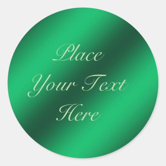 Grüne Imitate Metallic Foil individuell anpassbare Runder Aufkleber (Vorderseite)