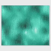 Grüne Imitate Metallische Weihnachtsfeiertage Geschenkpapier (Flach)