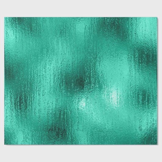 Grüne Imitate Metallische Weihnachtsfeiertage Geschenkpapier (Flach)