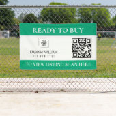 Grüne Immobilien-QR-Code-Open-House-Banner Banner (Insitu)
