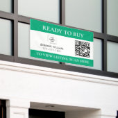 Grüne Immobilien-QR-Code-Open-House-Banner Banner (Äußeres Gebäude)