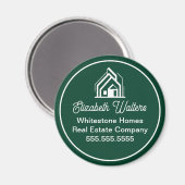 Grüne Immobilienfirma Individueller Makler Magnet (Vorderseite/Rückseite)
