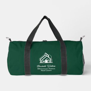 Grüne Immobilienfirma Personalisierter Makler Duffle Bag