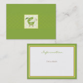 Grüne Informations-Karte Apple-Kinderwagen-| Visitenkarte (Vorne/Hinten)