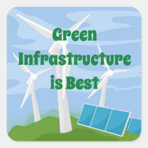 Grüne Infrastruktur ist die beste Quadratischer Aufkleber