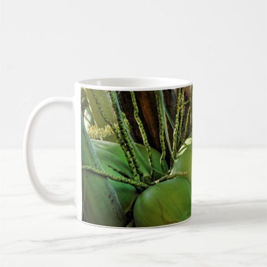 Grüne Insel Kokosnüsse Palme Tree Kaffeetasse (Links)
