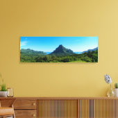 Grüne Insel Moorea im Panorama Leinwanddruck (Insitu (Wohnzimmer))