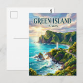 Grüne Insel Taiwan Postkarte (Vorne/Hinten)