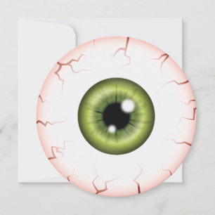 Grüne Iris Augapfel blutunterlaufenes Auge Hallowe Einladung