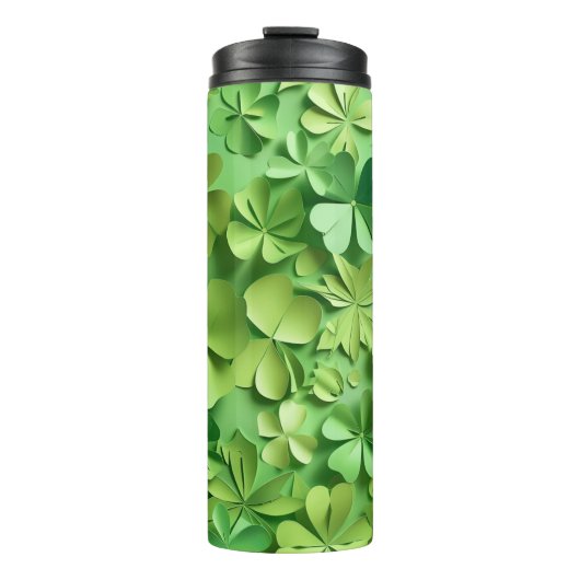 GRÜNE IRISCHE KELLTISCHE KLEEBLATT THERMOSBECHER (Vorderseite)