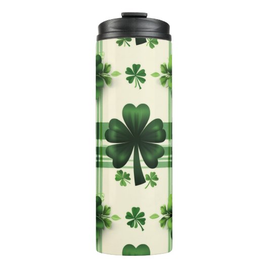 GRÜNE IRISCHE KELLTISCHE KLEEBLATT THERMOSBECHER (Vorderseite)