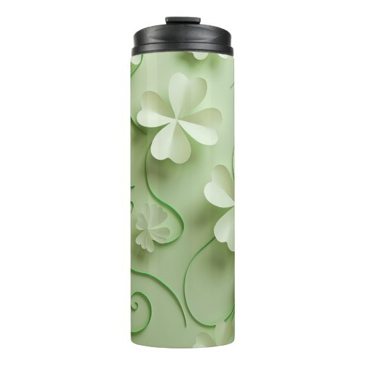 GRÜNE IRISCHE KELLTISCHE KLEEBLATT THERMOSBECHER (Vorderseite)