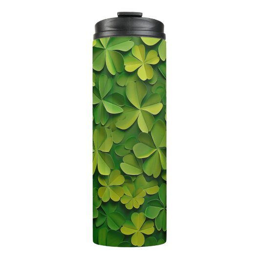 GRÜNE IRISCHE KELLTISCHE KLEEBLATT THERMOSBECHER (Vorderseite)