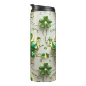 GRÜNE IRISCHE KELLTISCHE KLEEBLATT THERMOSBECHER (Nach rechts gedreht)