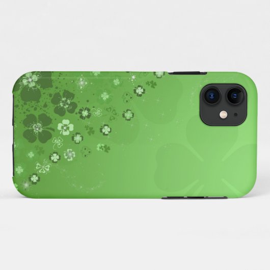 Grüne irische Kleeblätter Case-Mate iPhone Hülle (Rückseite (Horizontal))