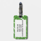 Grüne irische Kleeblätter personalisiert Gepäckanhänger (Rückseite vertikal)