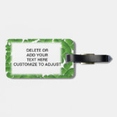 Grüne irische Kleeblätter personalisiert Gepäckanhänger (Rückseite horizontal)