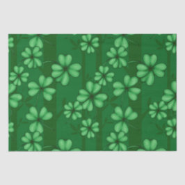 GRÜNE IRISCHE KLEEBLÄTTER SEIDENPAPIER