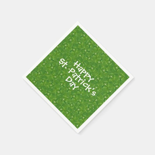 Grüne irische Kleeblätter Serviette (Ecke)