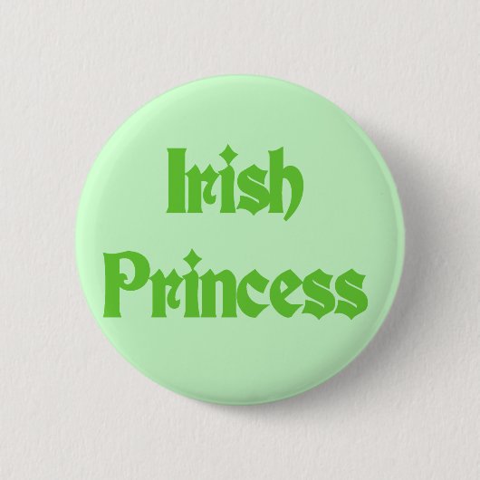 Grüne irische Prinzessin Tshirts und Geschenke Button (Vorderseite)