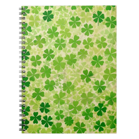 GRÜNE IRISH CELTIC CLOVER KLEEBLATTS NOTIZBLOCK (Vorderseite)
