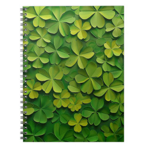 GRÜNE IRISH CELTIC CLOVER KLEEBLATTS NOTIZBLOCK