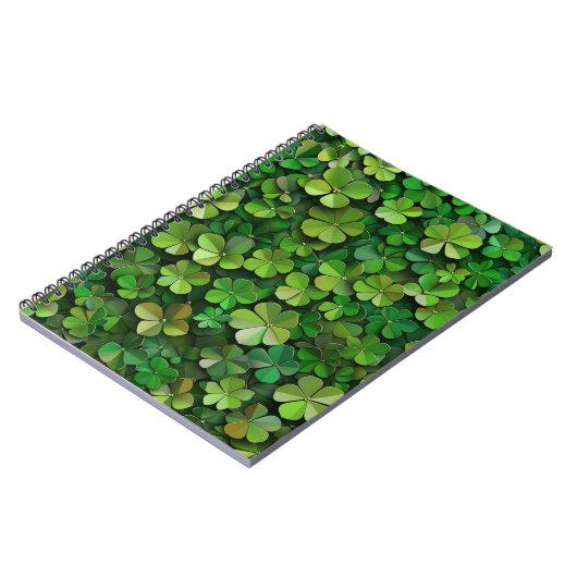 GRÜNE IRISH CELTIC CLOVER KLEEBLATTS NOTIZBLOCK (Linke Seite)