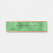 Grüne irisierende Glasstruktur Türschild (Vorderseite )