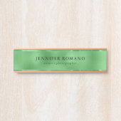 Grüne irisierende Glasstruktur Türschild (Vorderseite )