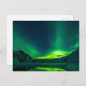 Grüne Island - Nordlichter Postkarte (Vorne/Hinten)