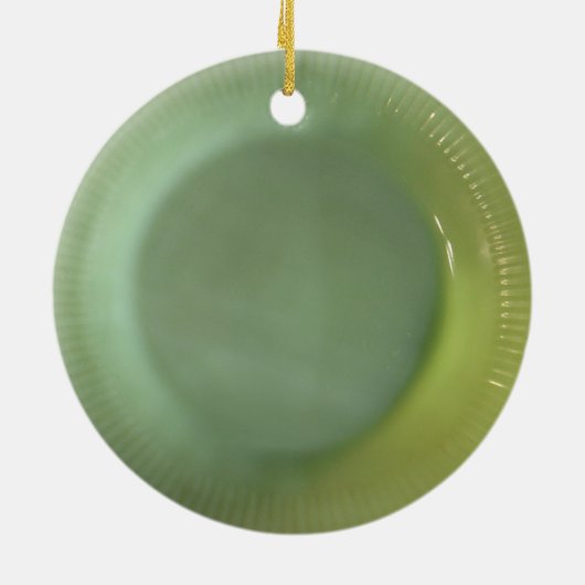 Grüne Jadeit-Platte Keramik Ornament (Hinten)