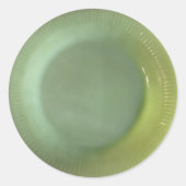 Grüne Jadeite Plate Runder Aufkleber (Vorderseite)