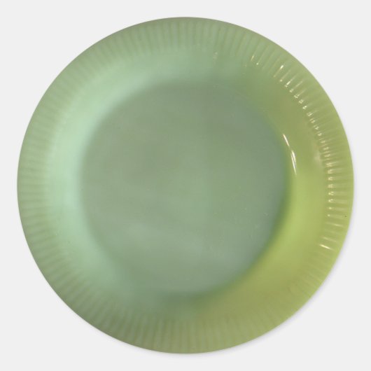 Grüne Jadeite Plate Runder Aufkleber (Vorderseite)