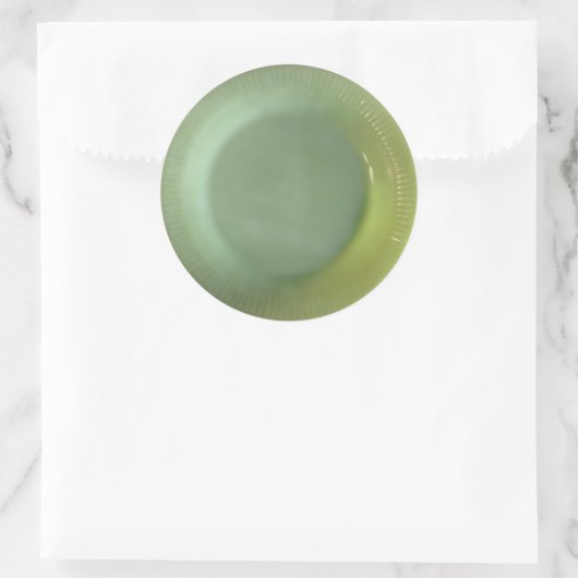 Grüne Jadeite Plate Runder Aufkleber (Tasche)
