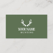 Grüne Jagdrotwildgeweih-Visitenkarteschablone Visitenkarte (Vorderseite)