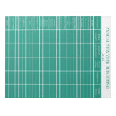 Grüne jährliche Neujahrshaushaltspläne Notizblock (Vorderseite)