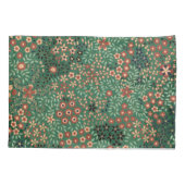 Grüne japanische Blume Kissenbezug (Rückseite)