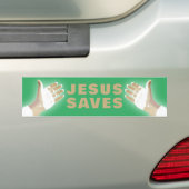 grüne JESUS-RETTETE Autoaufkleber (Auf Auto)
