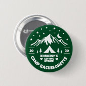Grüne Junggesellinnen-Abschieds-Hochzeit Button (Vorne & Hinten)